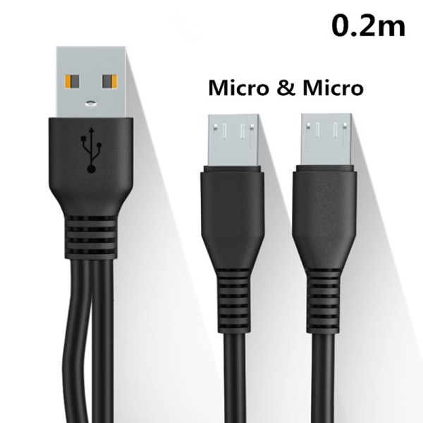 2 i 1 Typ C Micro USB -kabel Mobiltelefon Snabbladdare Kabel M B1