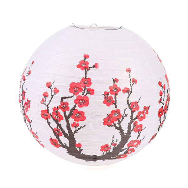 35 cm Plum Blossom Runt Papper Lykta Lampskärm Oriental Styl 30*30cm
