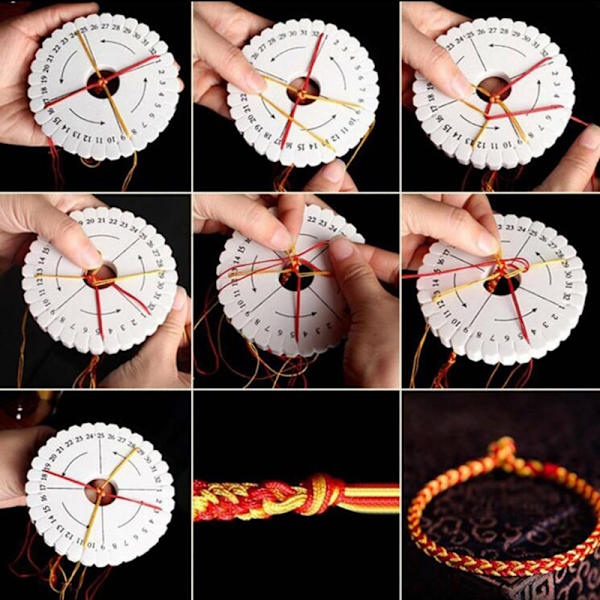 Kumihimo Beading Cord Disc/Disk Flätning Flätad platta DIY Hand B