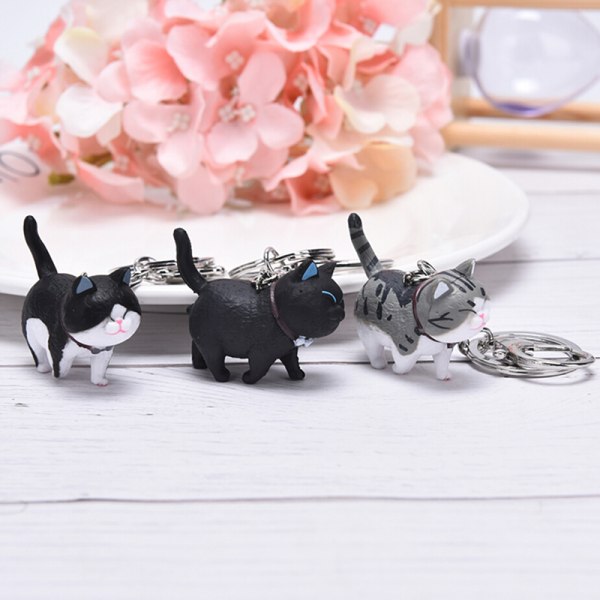 Self Healing Warm Series Cat Keyring Simple Cat Handmade Keyc A