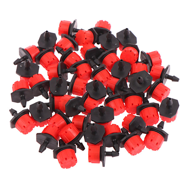 50 STK 1/4'' Barb Garden Bevattningsmunstycke Justerbar Dripper Wa