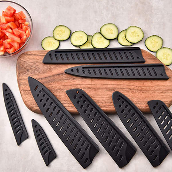 Svart plastskydd för köksblad för 3,5-10 tum 8in Chef's knife