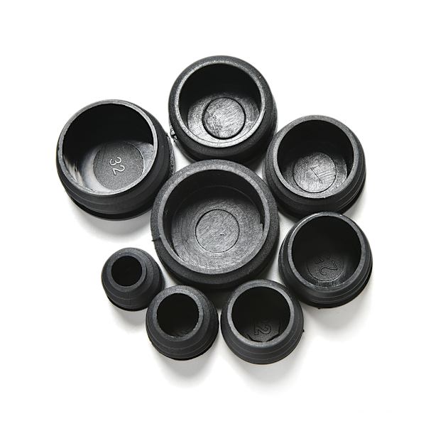 10x svarta plastblindande ändlock Cap Insert Plugs Bung For R