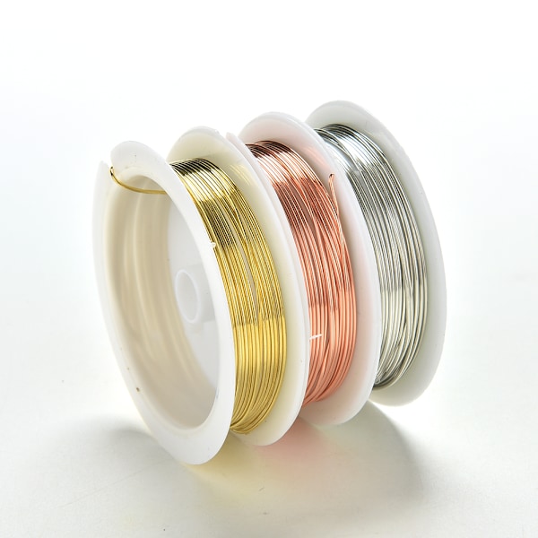 0,3/0,4/0,6/0,8 mm pläterade koppartråd pärlor Smycken gör DIY C Cuprine 8
