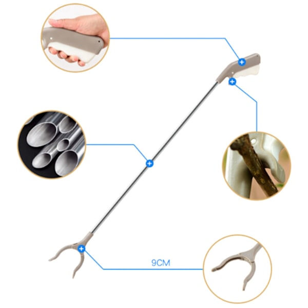 40CM Grabber Tool Lång plocka upp Hjälper till att nå Hand Stick Claw Tr