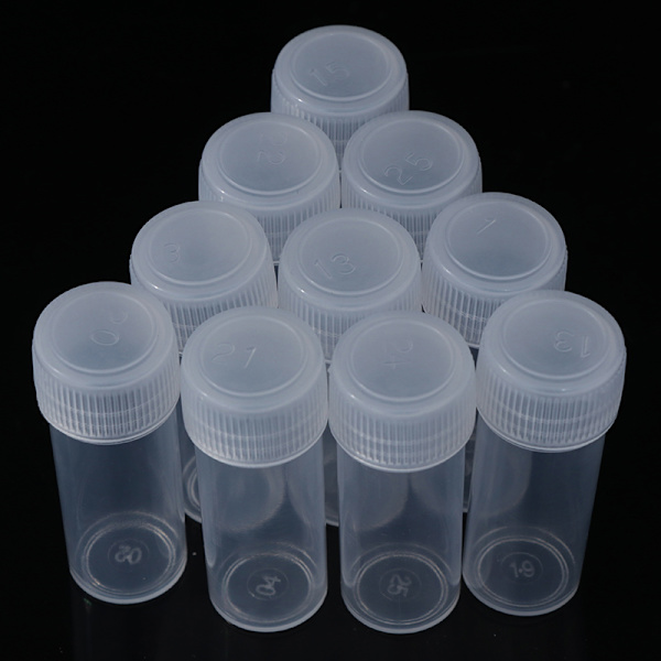 10 st 5 ml plastprovrörsflaskor Provbehållare med cap fo
