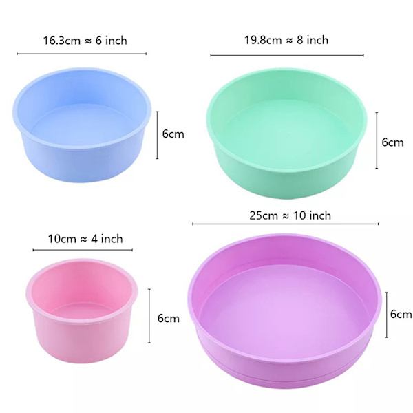 1st Rund Silikon Form Mould Silikon Bakpanna Pink