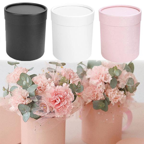 Mini Flower Box Rund Rose Bukett Hink Boxes Bröllopsfest T C