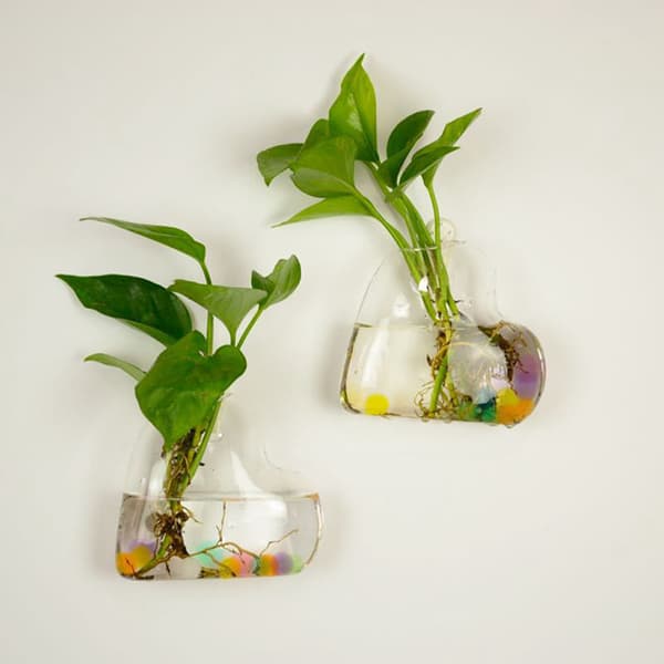 Hot!Hängande glasvas glas terrariumvas för hydroponics gar 爱心壁挂瓶+无痕钉