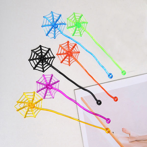 10 st Elastiskt töjbar klibbig spindelnätsklättringsromant Multicolor