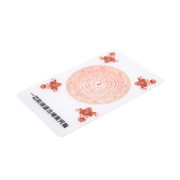 God of wealth Dharma samling mantra hjul PVC kort amulett Bu