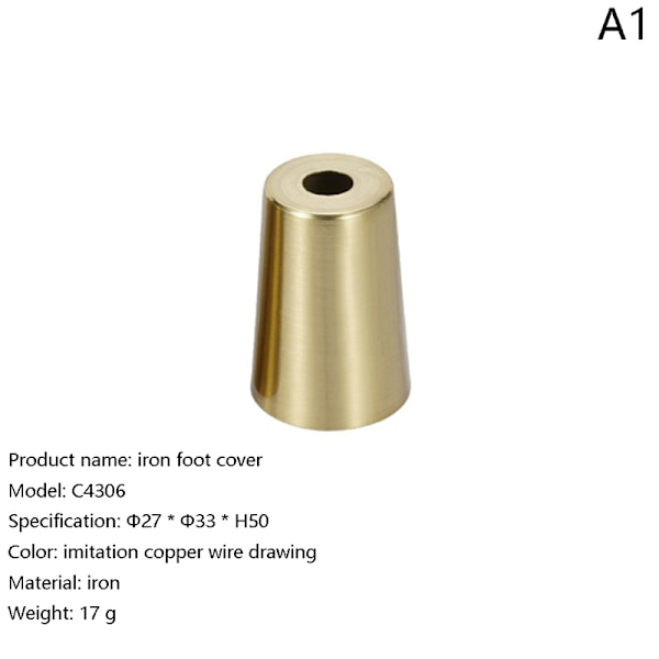 Fot Solid Borstad Järn Bord Stol Cylinder Cap Protect Decor A1