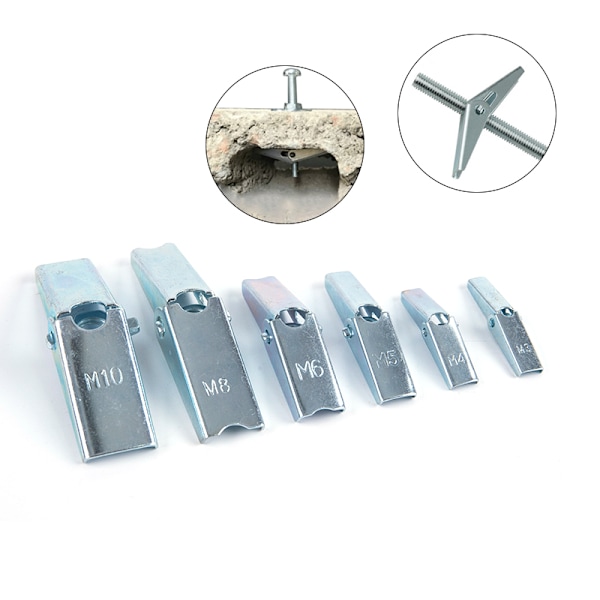 2-10 st Metal Spring Toggle Anchor M4-M10 Gipsskiva Vägg Cav M3 10pcs