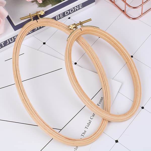 Bambu Broderi Hoop Ram Oval Broderi Hoop Ring Cross St B