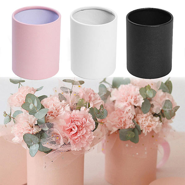 Mini Flower Box Rund Rose Bukett Hink Boxes Bröllopsfest T C