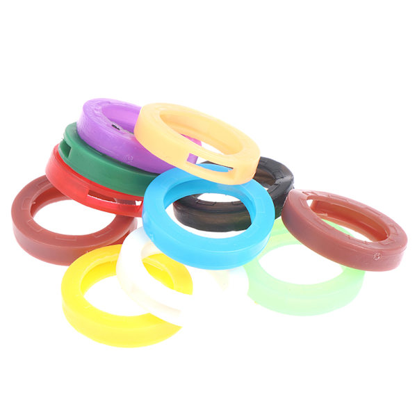 50st ihåliga multi gummiknappar Lås Cap Topper Keyr Blue