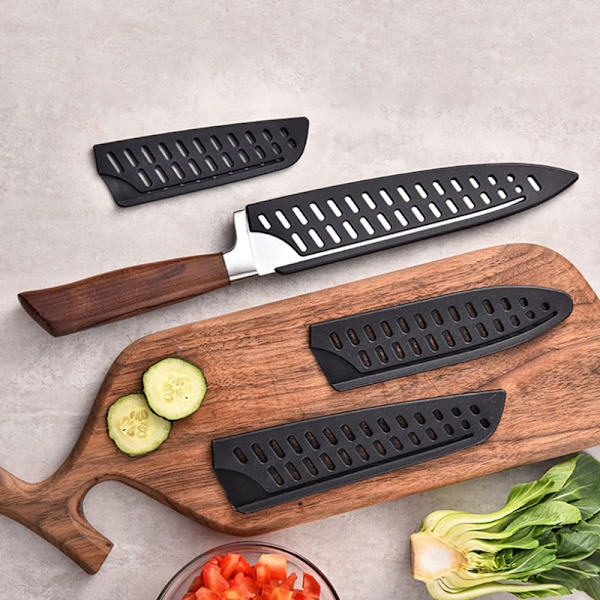 Svart plastskydd för köksblad för 3,5-10 tum 8in Slicing knife