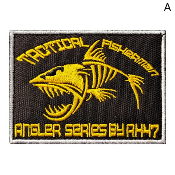 Runda Fiske Militära Patches Broderade märken A