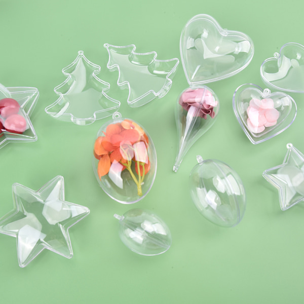 Transparent plastkula klar plast hantverkskula för C 2