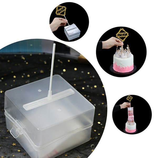 Cake Money Pulling Box Återanvändbar Creative Making Form Rolig Surp B