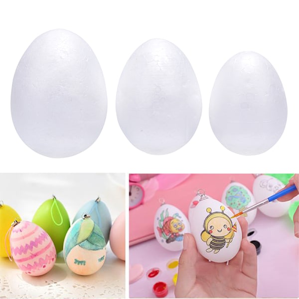 10st påskägg Skumboll Handgjorda DIY Craft Party Dekorationer 8cm