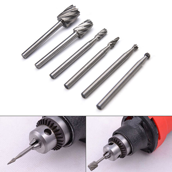6 st HSS-fräsfrässlipbitar Burr Dremel Rotary Tool A