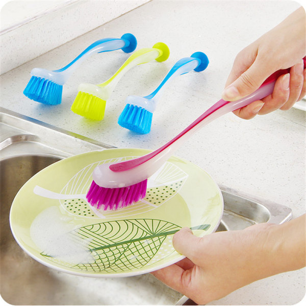 Bekväm vertikal multifunktionell tvättborste för diskbänk