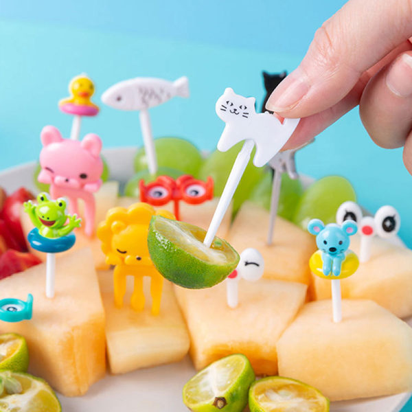 Bento Grönsaksporslin e Mini Toddler Barn Fruktgafflar Till N3