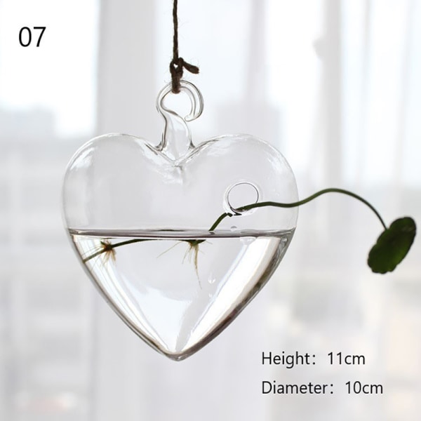 Home ers Klart glas Blomma hängande vas Ball Terrarium Contai 03