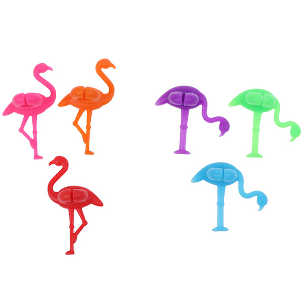 6ST Silikon Vinglas Marker Flamingo Design Drink Charms La A