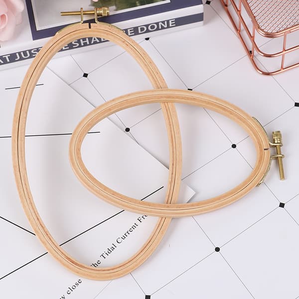 Bambu Broderi Hoop Ram Oval Broderi Hoop Ring Cross St B
