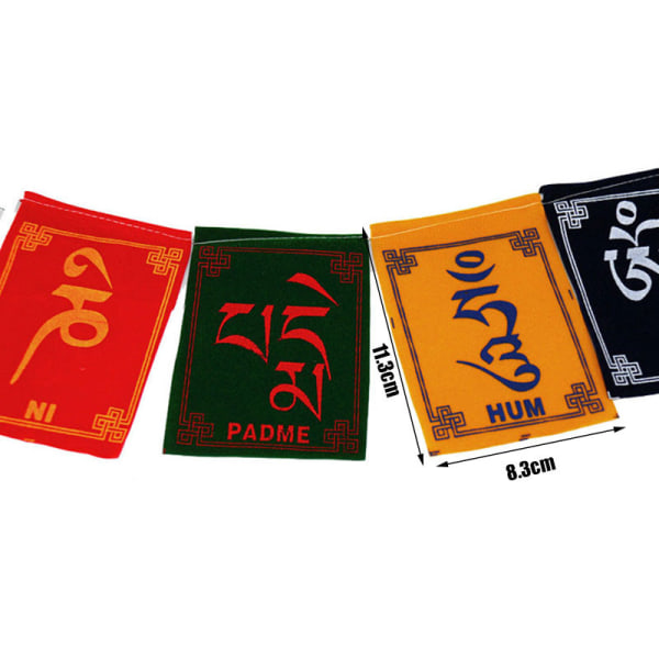 10st/snöre Mini färgglada böneflaggor Vindhästflagga Buddhis Multicolor