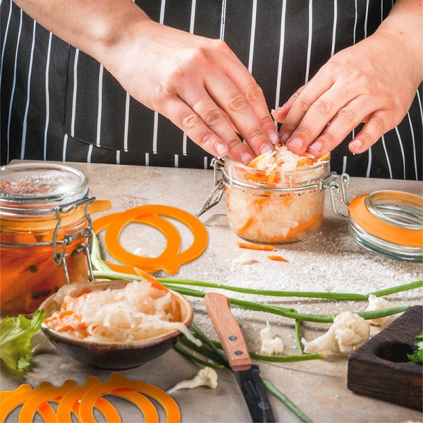 5 Styck Silikonpackning Lufttäta tätningar Ringar Läckagesäkra Canning Se White