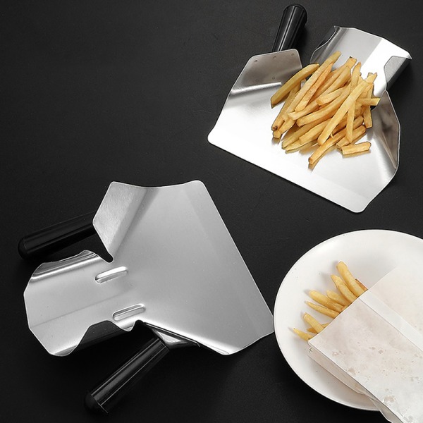 Rostfritt stål Enkel/dubbelt handtag Spade Chip Scoop Fransk A