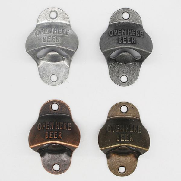 Metall Retro Öl Flasköppnare Väggmonterad Vintage Bar Beer Op Copper