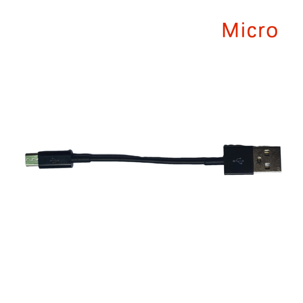 Typ C Micro USB -kabel 10cm Kort Snabbladdning För Telefon USB D White micro