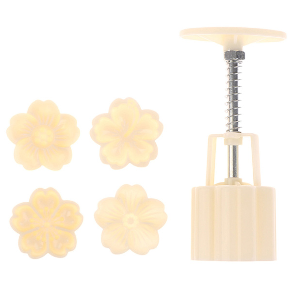 4st/ Set Form Form Cherry Blossom Form 3D Hand Press Bakewa