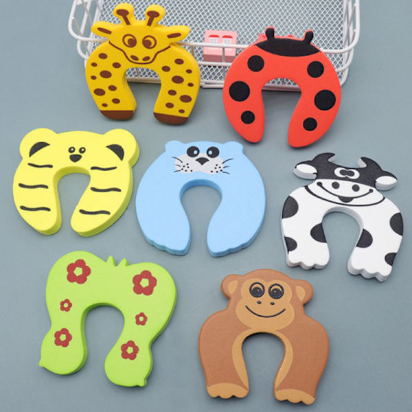 Safety Finger Safe Mjukt skum Dörrstoppar Lås Barnskydd 5Pcs Random