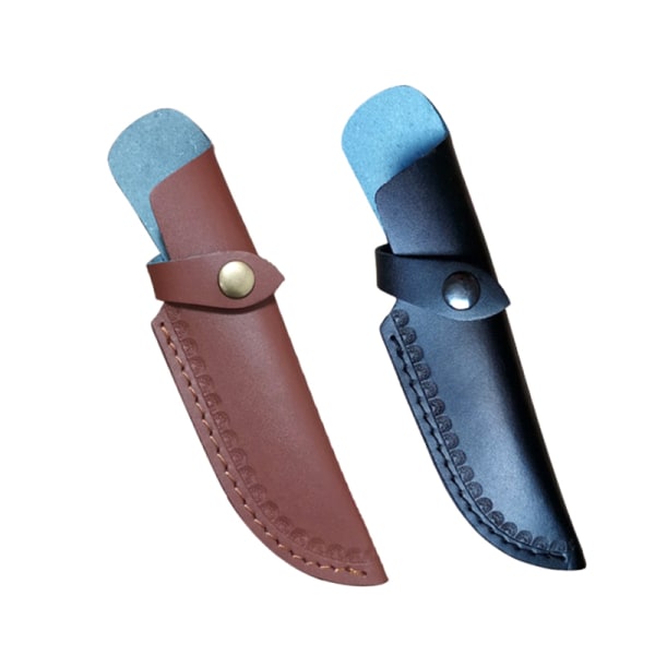 22 cm Slida Läder Slida Med Midjebältes Spänne Cover Läder Black