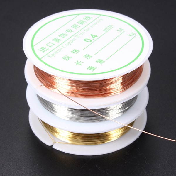 0,3/0,4/0,6/0,8 mm pläterade koppartråd pärlor Smycken gör DIY C Cuprine 8