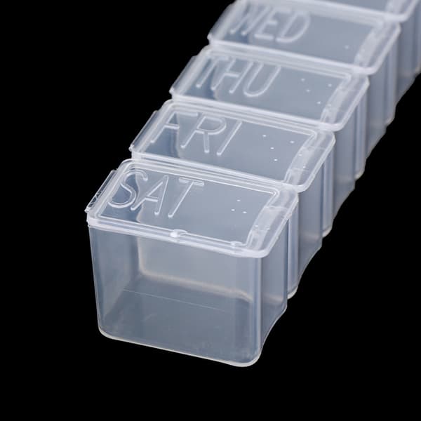 7 dagars punktskrift Pill- case Förvaring Dispenser Medicin S