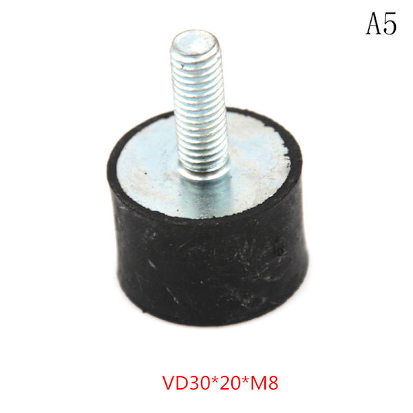 M3 M4 M5 M6 M8 gummidämpare Antivibrationsisolatorfästen 0 VD30*20*M8