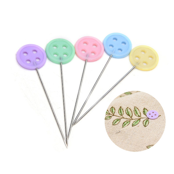 100X Patchwork Pins Blomknappshuvud Pins DIY Quilting Tool S Tie