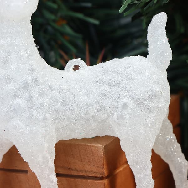 Crystal Deer Christmas Forest Älg White Flash Gold Dessert Tabell White