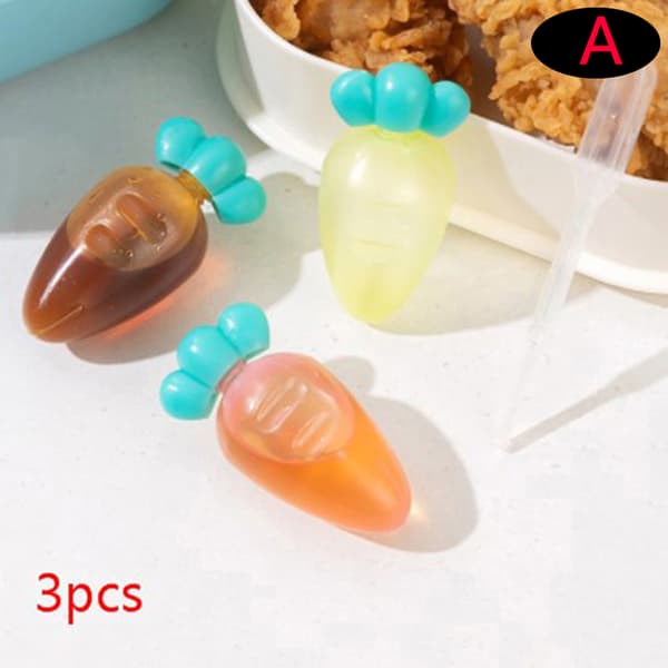 Mini kryddflaska Salladsdressing Såsburk Sprayflaska A 3pcs