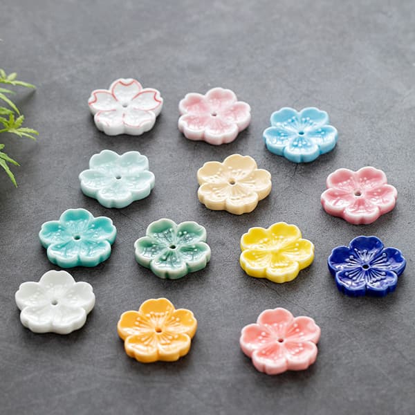 Cherry Blossoms Style Keramiska Rökelse Stick Hem Sovrum Hållare A6
