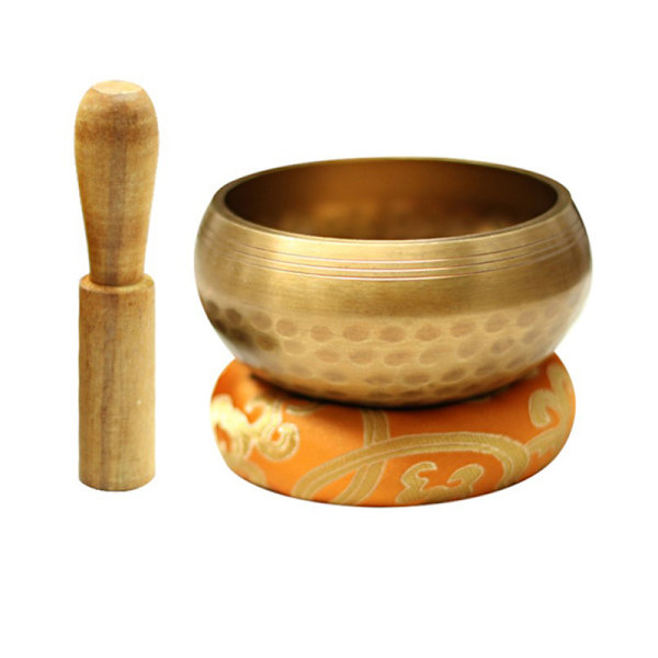 Nepal Tibetan Buddhist Bowl Handgjord Singing Bowl Set Kudde M