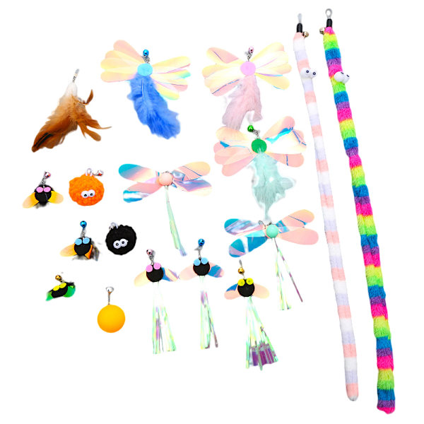 Cat Stick Replacement Head paljetter Feather Wand Teaser Cat Fuzz 3