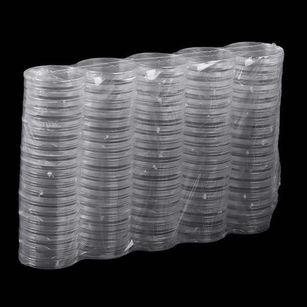 100st 27mm Mynthållare Case Display Box Rund