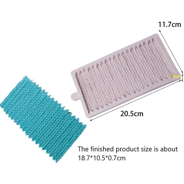 Tröja Mönster Stickning Textur Yllegarn Form Silikon Mol